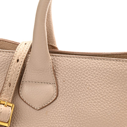 Burberry Derby Calfskin House Check Medium Banner Tote Beige 10 of 12