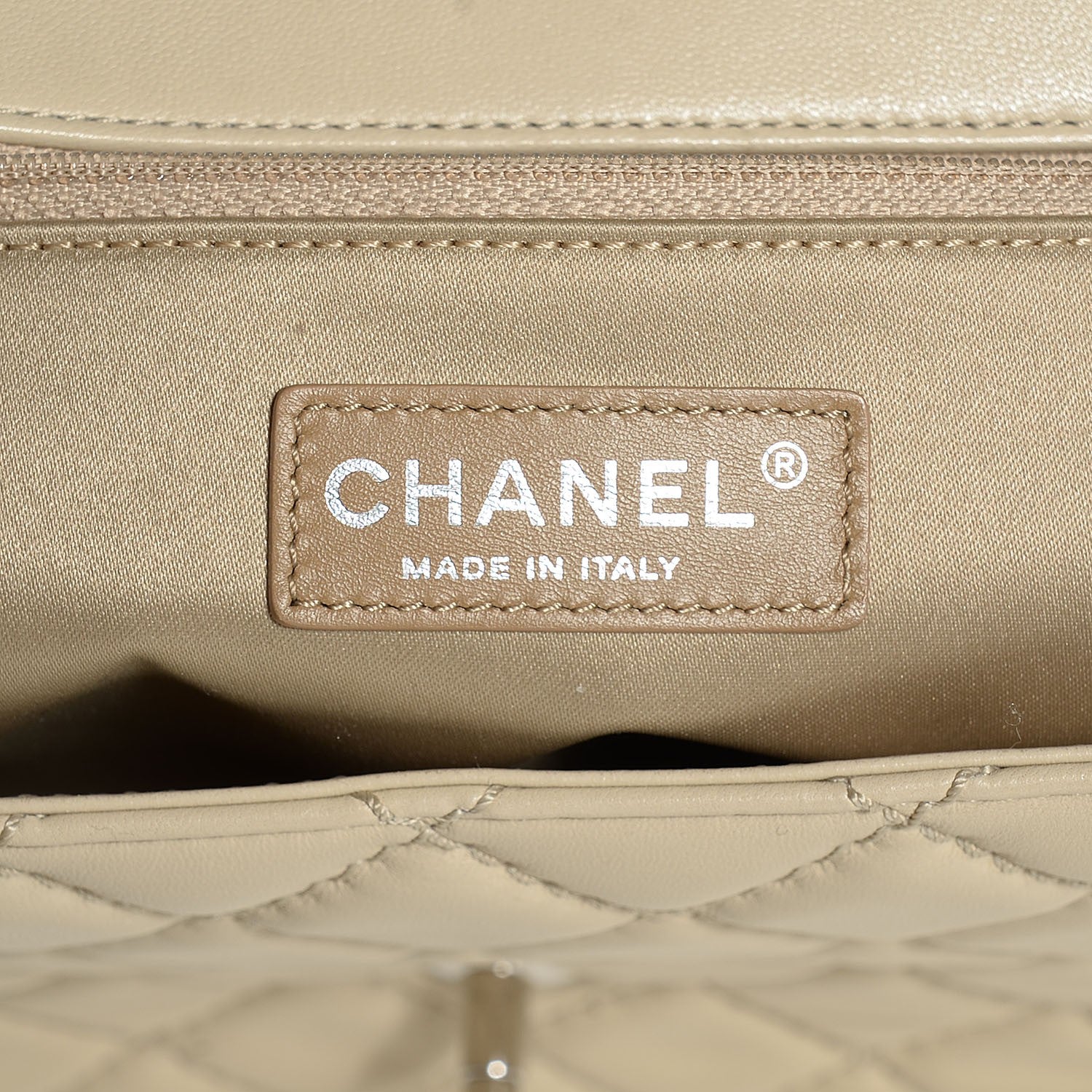 Chanel Lambskin Quilted Jumbo Easy Carry Flap Dark White Beige Clair 7 of 9
