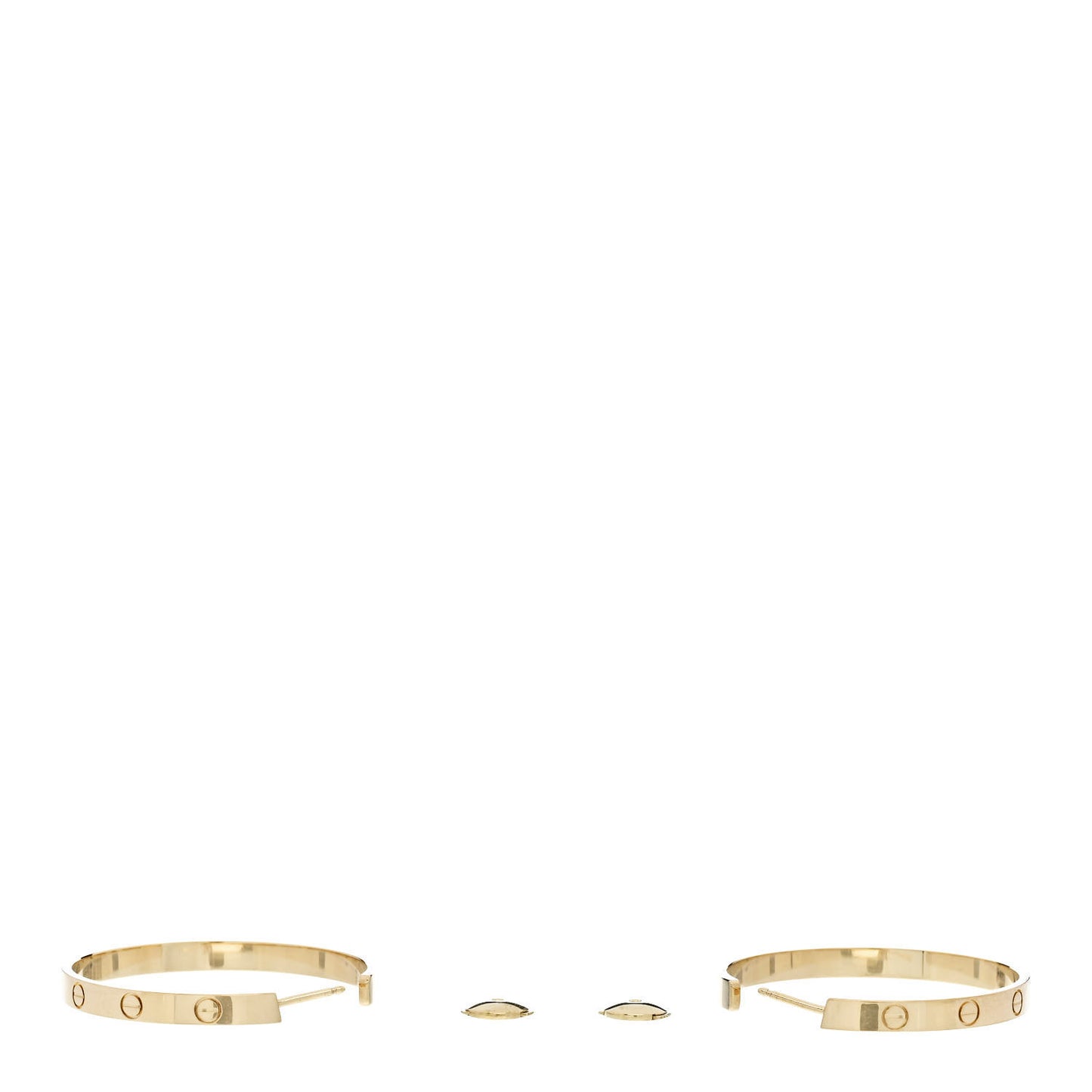 18K Yellow Gold Large LOVE Hoop Earrings