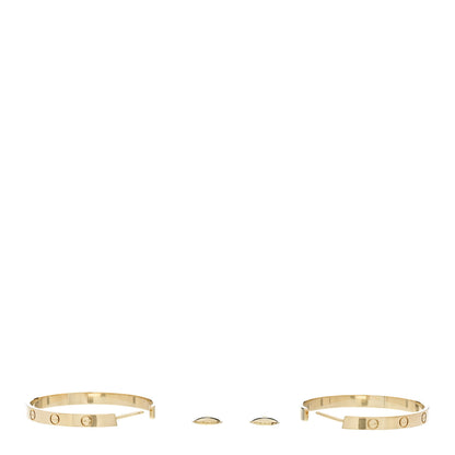 Cartier 18K Yellow Gold Large LOVE Hoop Earrings 3 of 5