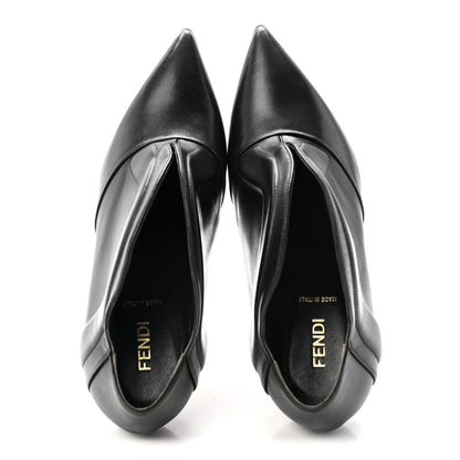 Fendi Vitello Nappa Cutout Western Ankle Boots 37 Black 2 of 8