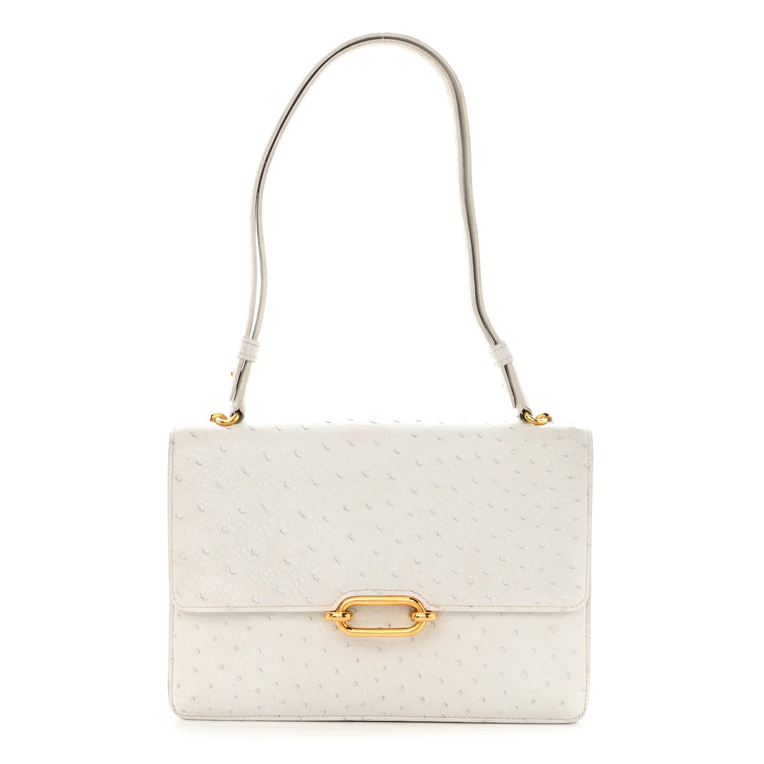 Hermes Ostrich Fonsbelle White 1 of 14