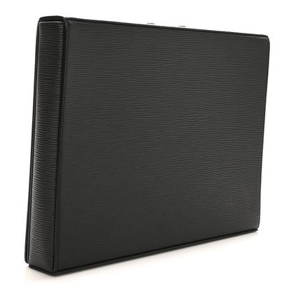 Louis Vuitton Epi Monogram Eclipse Porte Document Portfolio Black 3 of 7