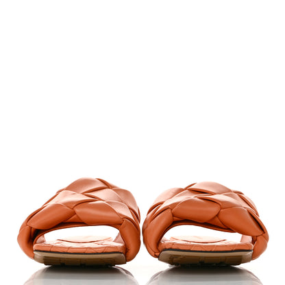 Bottega Veneta Nappa Maxi Intrecciato Lido Flat Sandals 36.5 Papaya 2 of 7