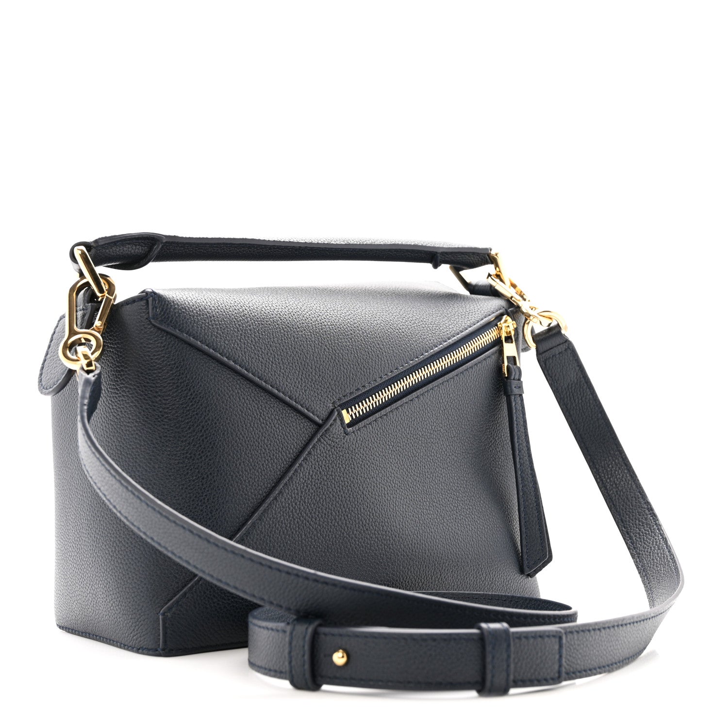 Loewe Soft Grained Calfskin Small Puzzle Edge Bag Navy 3 of 10