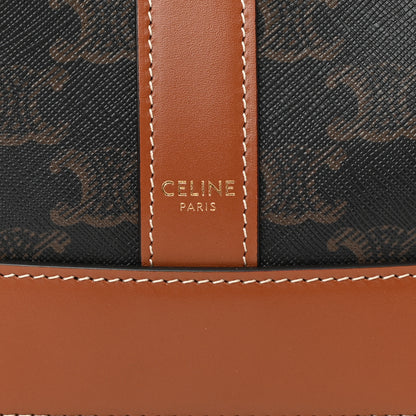 Celine Triomphe Canvas Calfskin Small Bucket Bag Tan 7 of 8