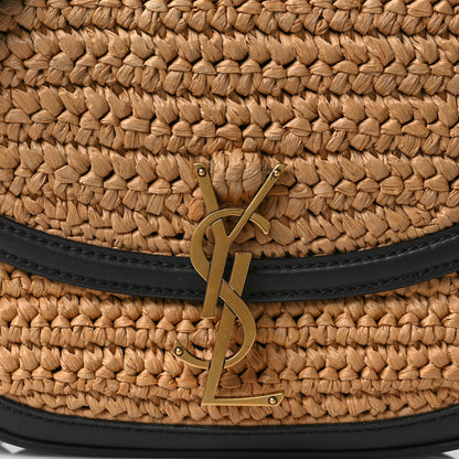 Saint Laurent Woven Raffia Monogram Kaia Satchel Tan 7 of 9