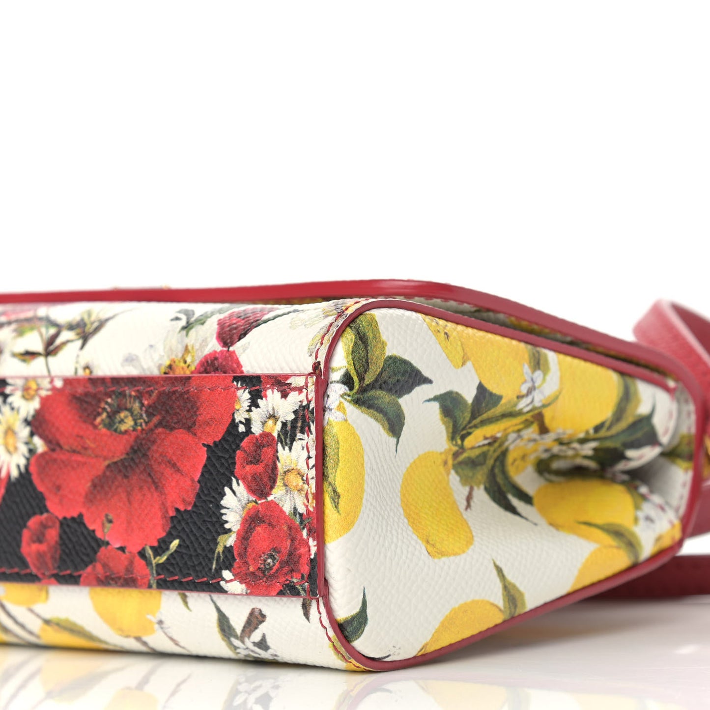 Lemon Print Mini Miss Sicily Satchel White Multicolor
