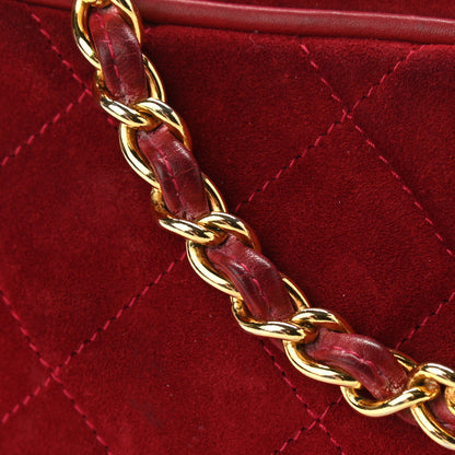 Chanel Suede Quilted Tassel Camera Bag Red 12 of 14