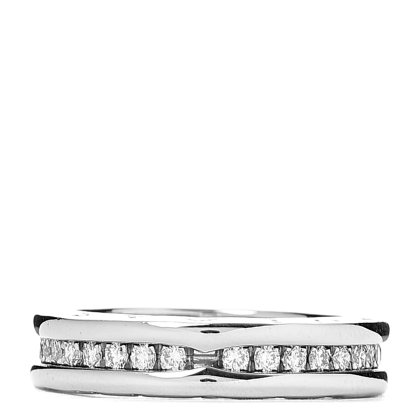 18K White Gold Diamond B.Zero1 One-Band Pave Ring 51 5.75