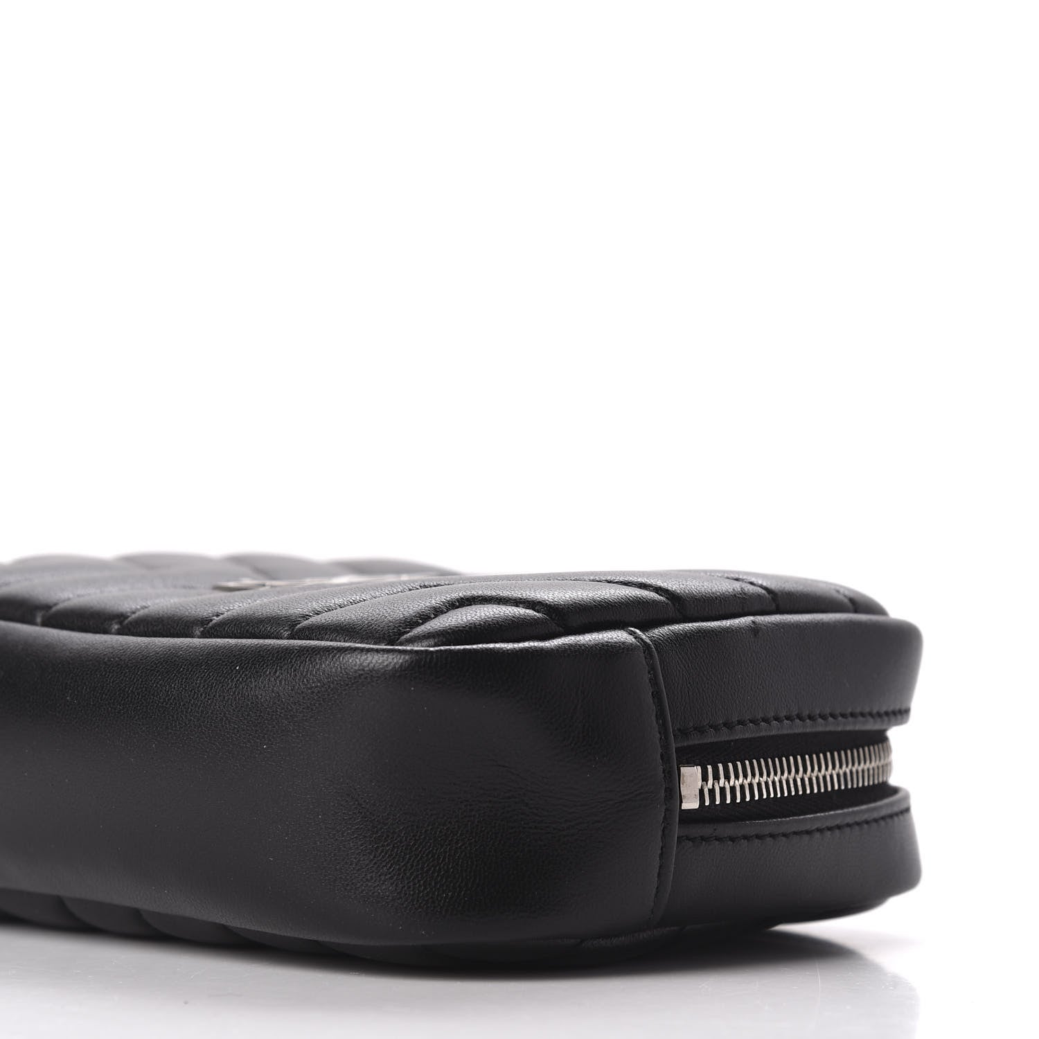 Saint Laurent Lambskin Y Quilted Monogram Loulou Cosmetic Case Black 7 of 10