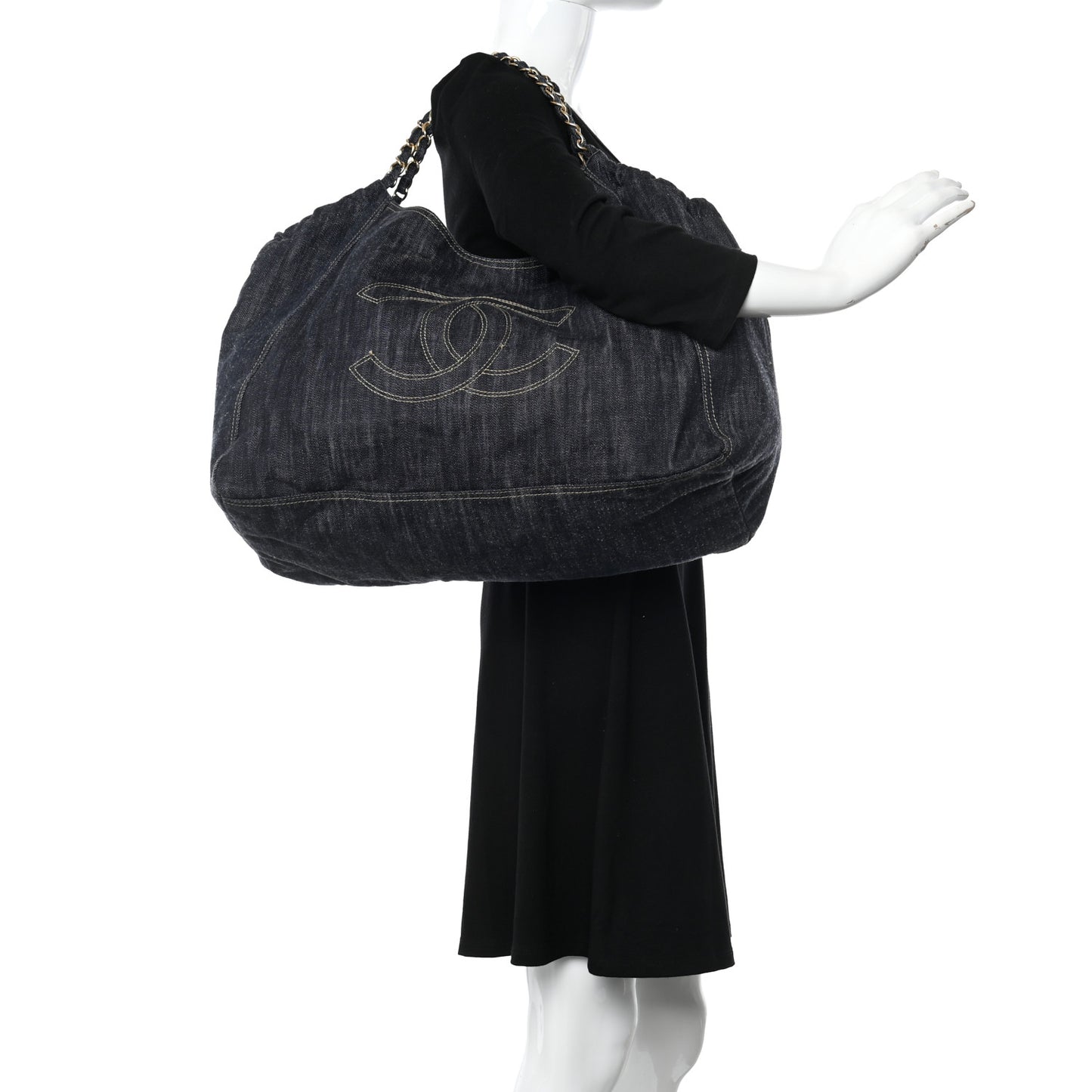 Denim XL Coco Cabas Tote Blue