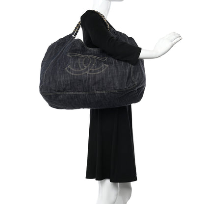 Chanel Denim XL Coco Cabas Tote Blue 2 of 15
