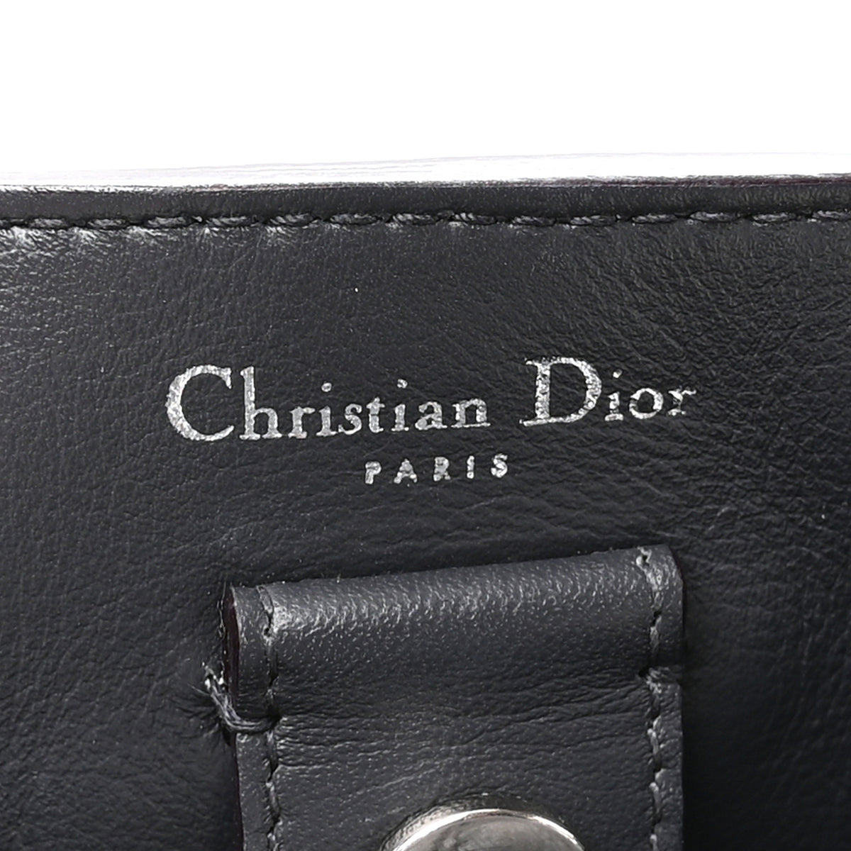 Metallic Bullcalf Mini Diorissimo Tote Blue