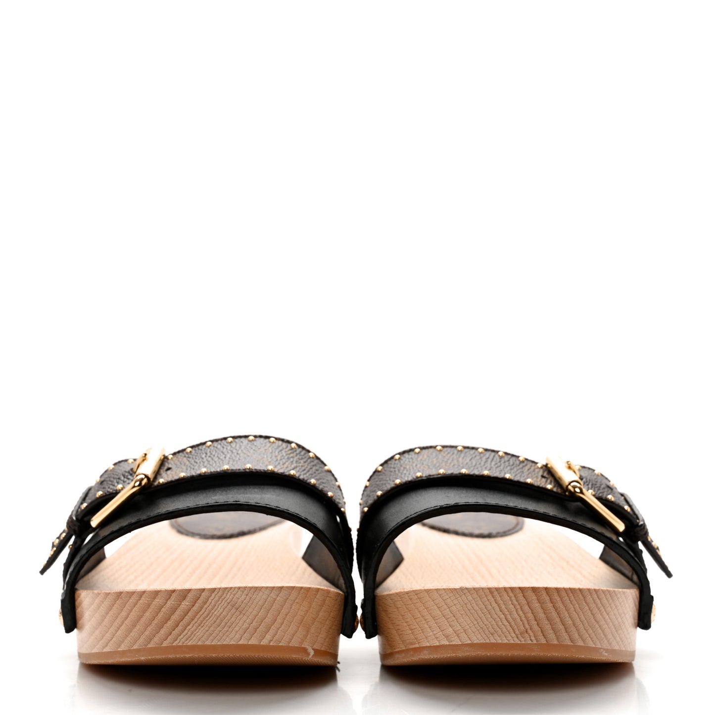 Calfskin Monogram Cottage Mules 39.5 Black