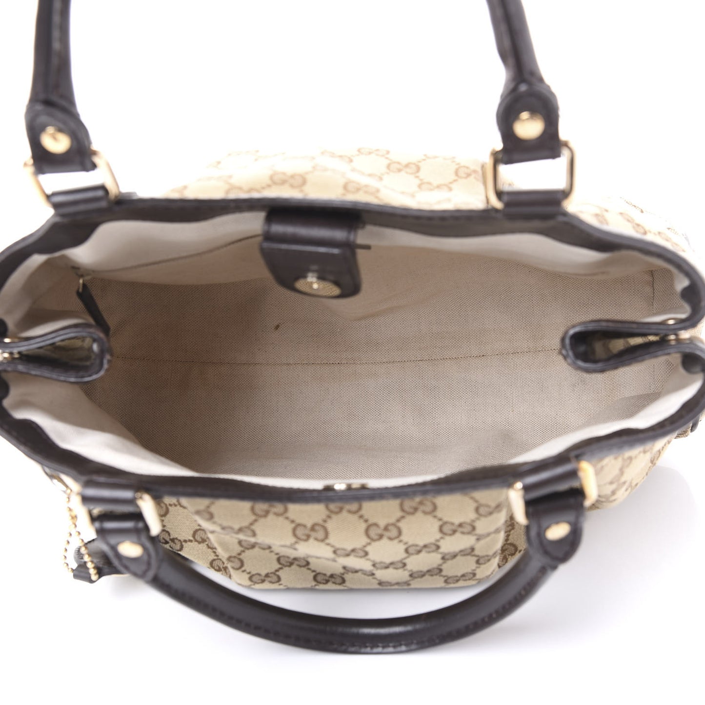 Monogram Medium Sukey Tote Beige Ebony Black
