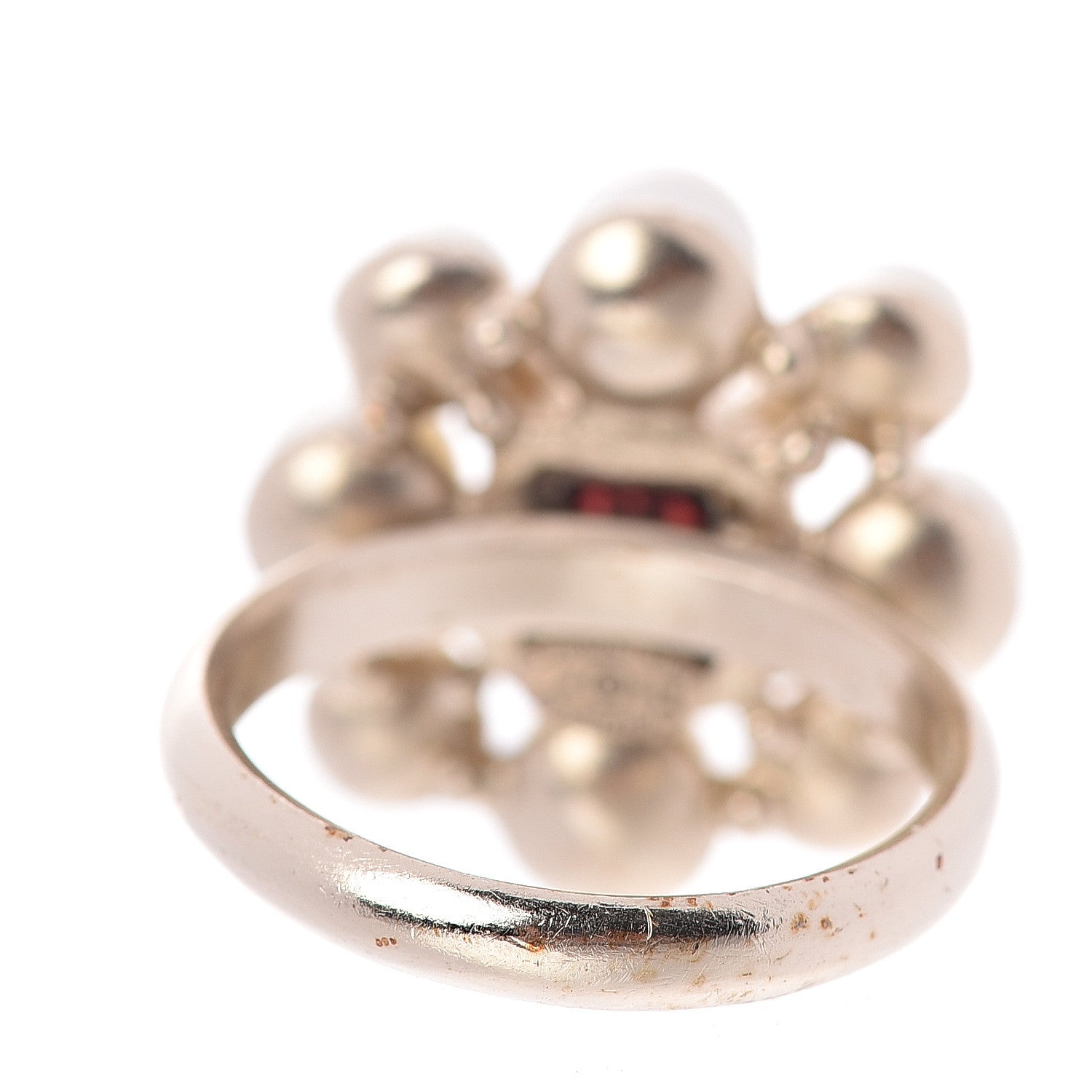 Chanel Pearl Crystal CC Ring 6 Gold 2 of 4