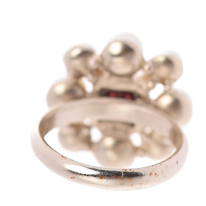Chanel Pearl Crystal CC Ring 6 Gold 2 of 4