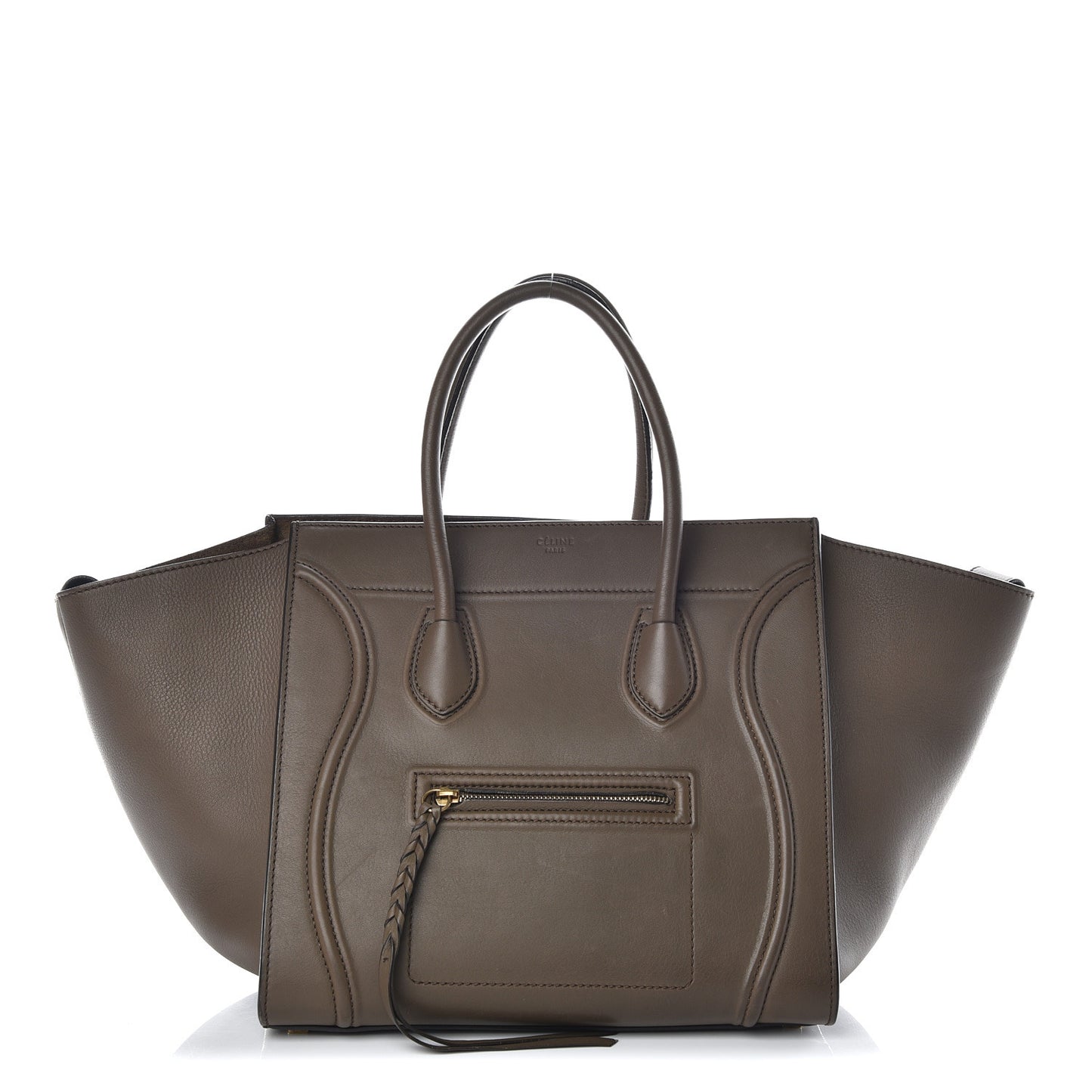 Supple Calfskin Medium Phantom Luggage Khaki