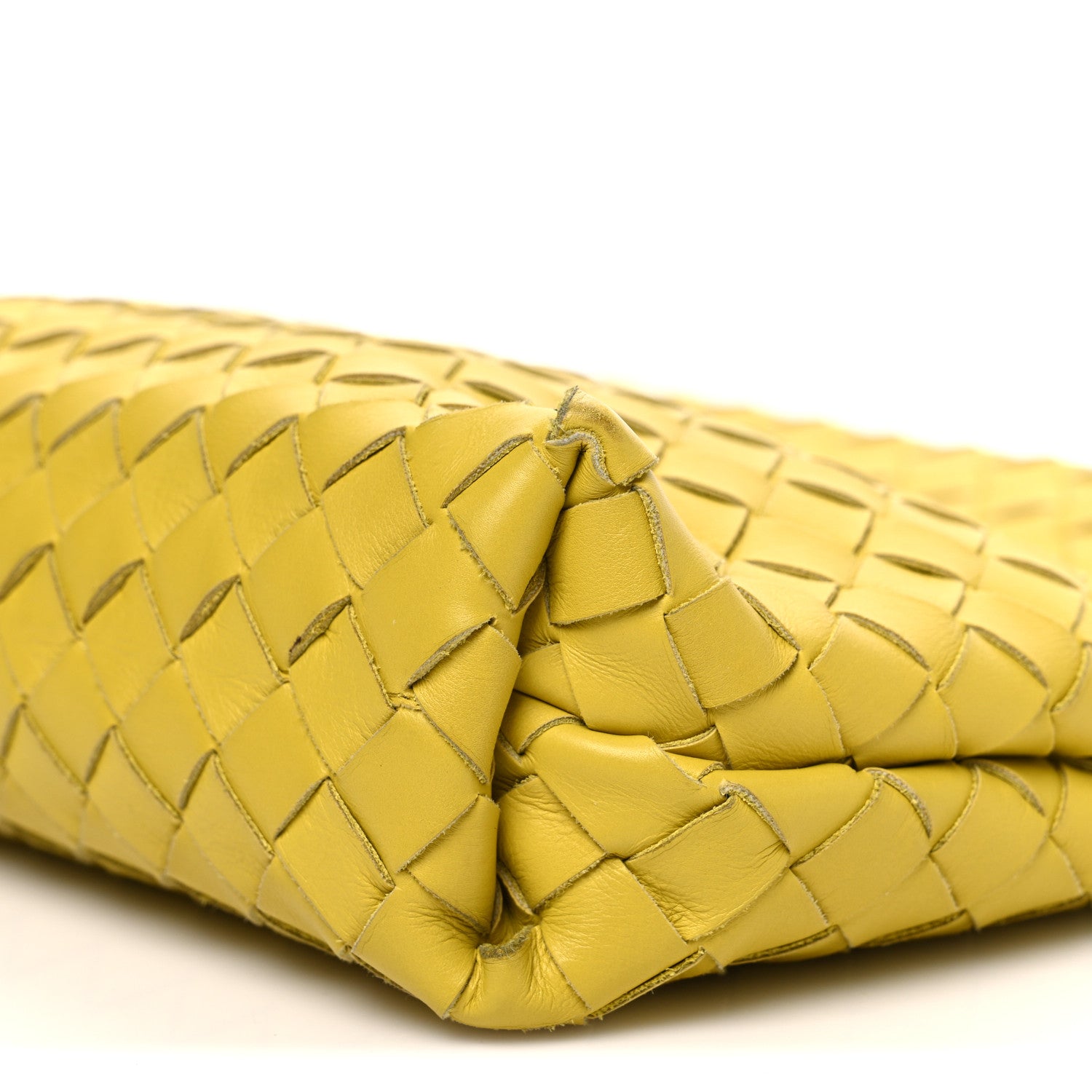 Bottega Veneta Nappa Intrecciato Fold Clutch Lemon 10 of 10