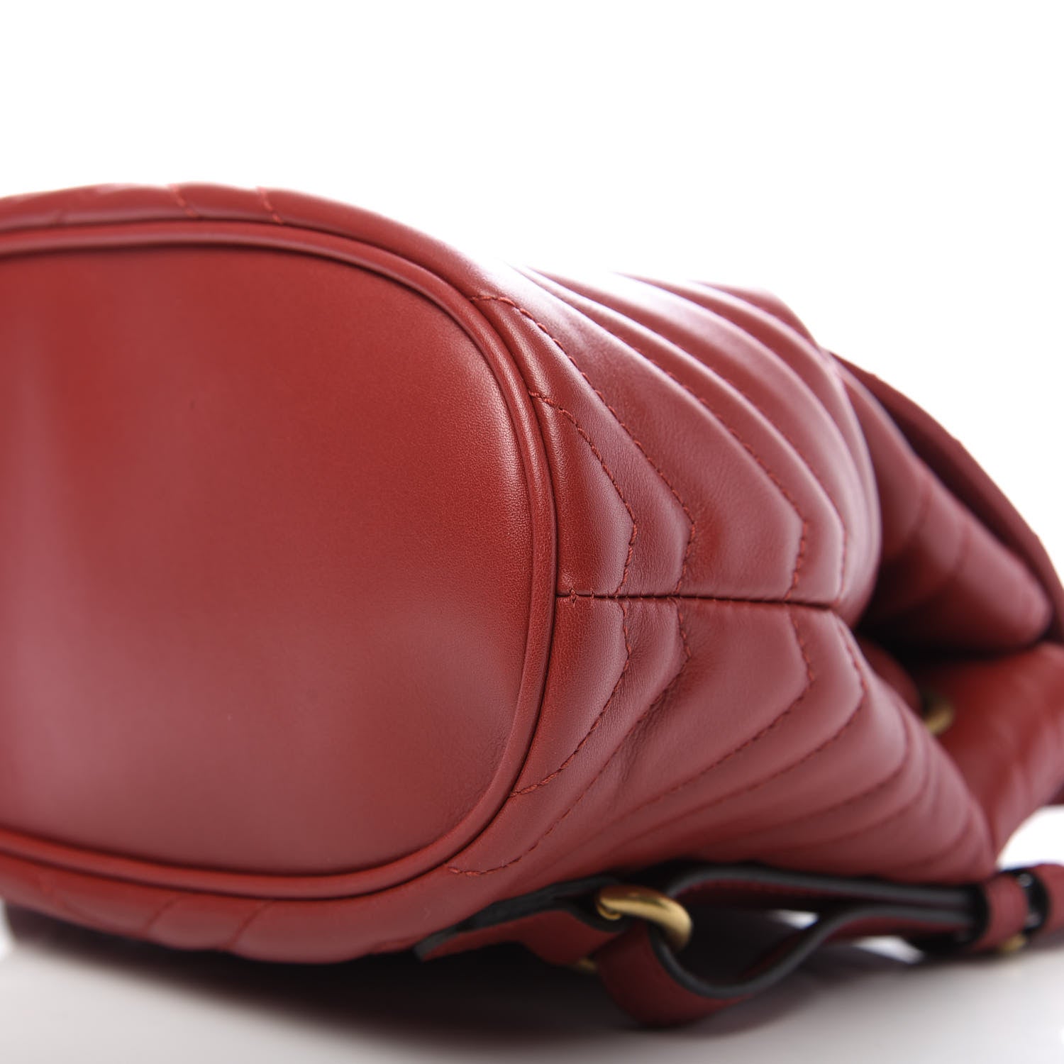 Gucci Calfskin Matelasse GG Marmont Flap Backpack Hibiscus Red 6 of 9