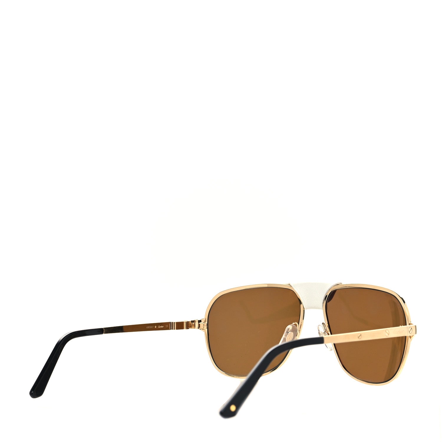 Cartier Santos de Cartier 135 Aviator Sunglasses Gold 4 of 7