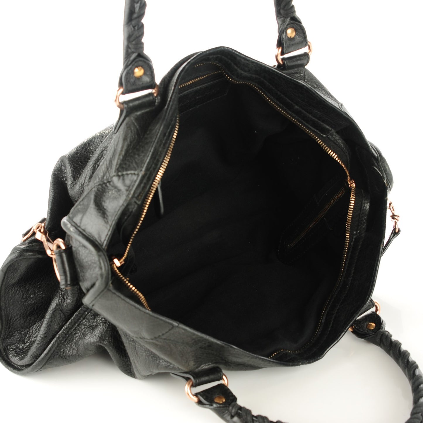 Agneau Giant 12 Rose Gold Hardware City Black