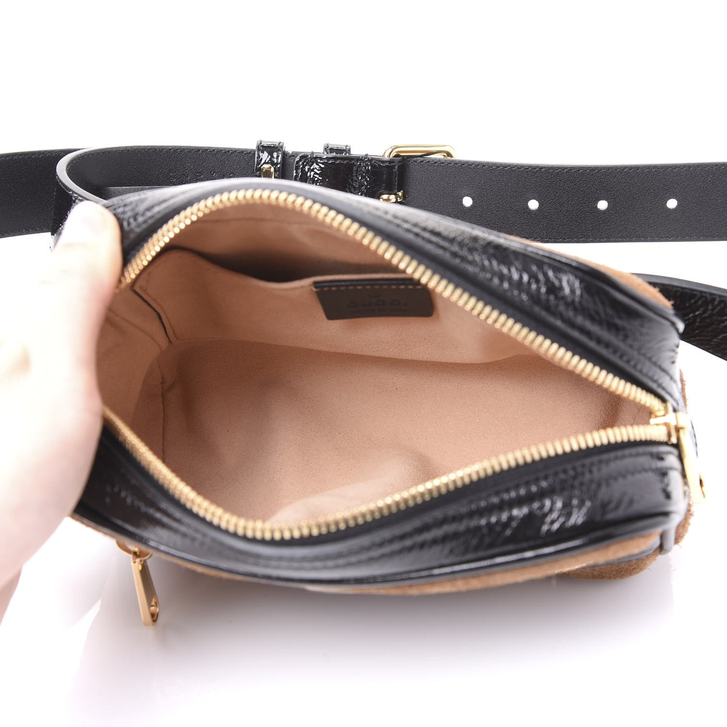 Suede Small Ophidia Belt Bag 75 30 Brown