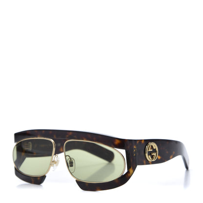 Gucci Oval Sunglasses GG0233S Tortoiseshell Gold 1 of 7
