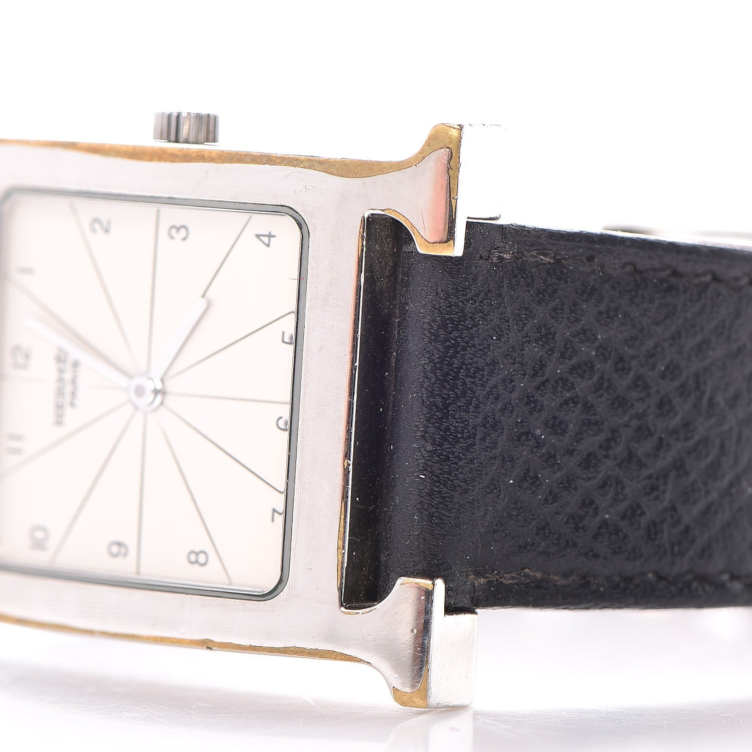Hermes Stainless Steel Courchevel 26mm Heure H Hour Quartz Watch Noir 10 of 15