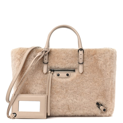 Balenciaga Merino Wool Papier A6 Zip Around Tote Beige Tapioca 1 of 9