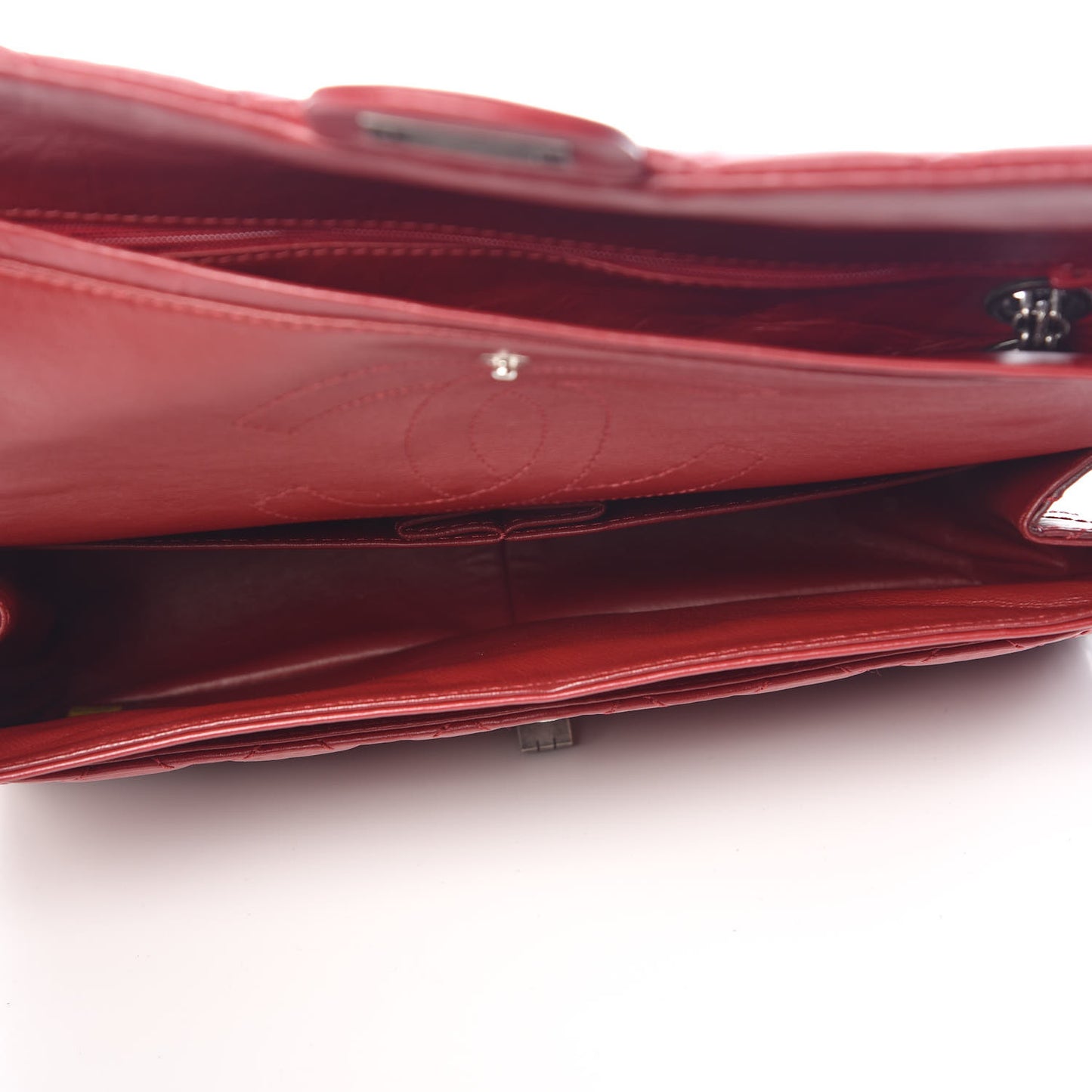Aged Calfskin Quilted 2.55 Reissue 226 Flap Red