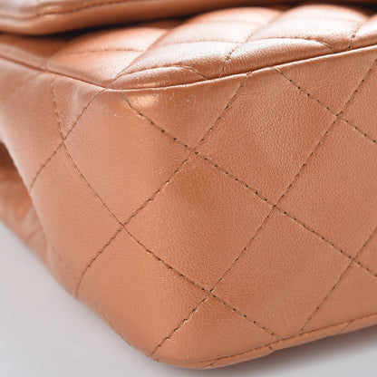 Chanel Metallic Lambskin Quilted Mini Rectangular Flap Copper 14 of 15