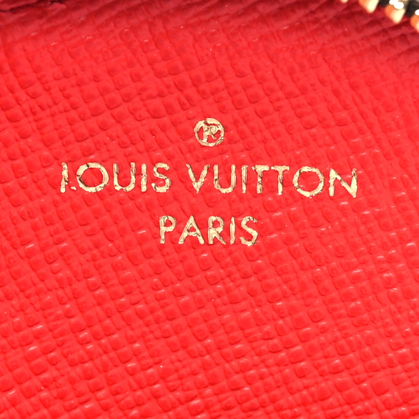 Monogram OnTheGo East West Round Coin Purse Red