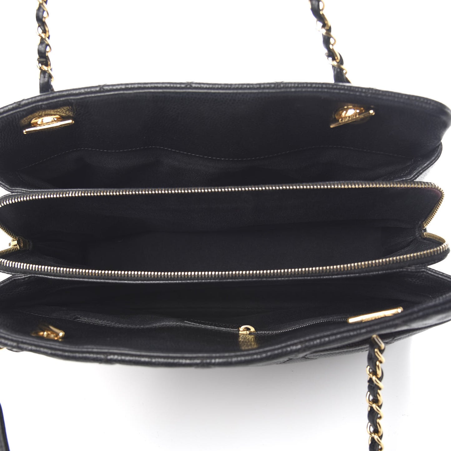 Caviar Quilted Timeless CC Soft Tote Black