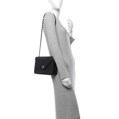 Chanel Lambskin Diamond Stitch Envelope Single Flap Black 2 of 9