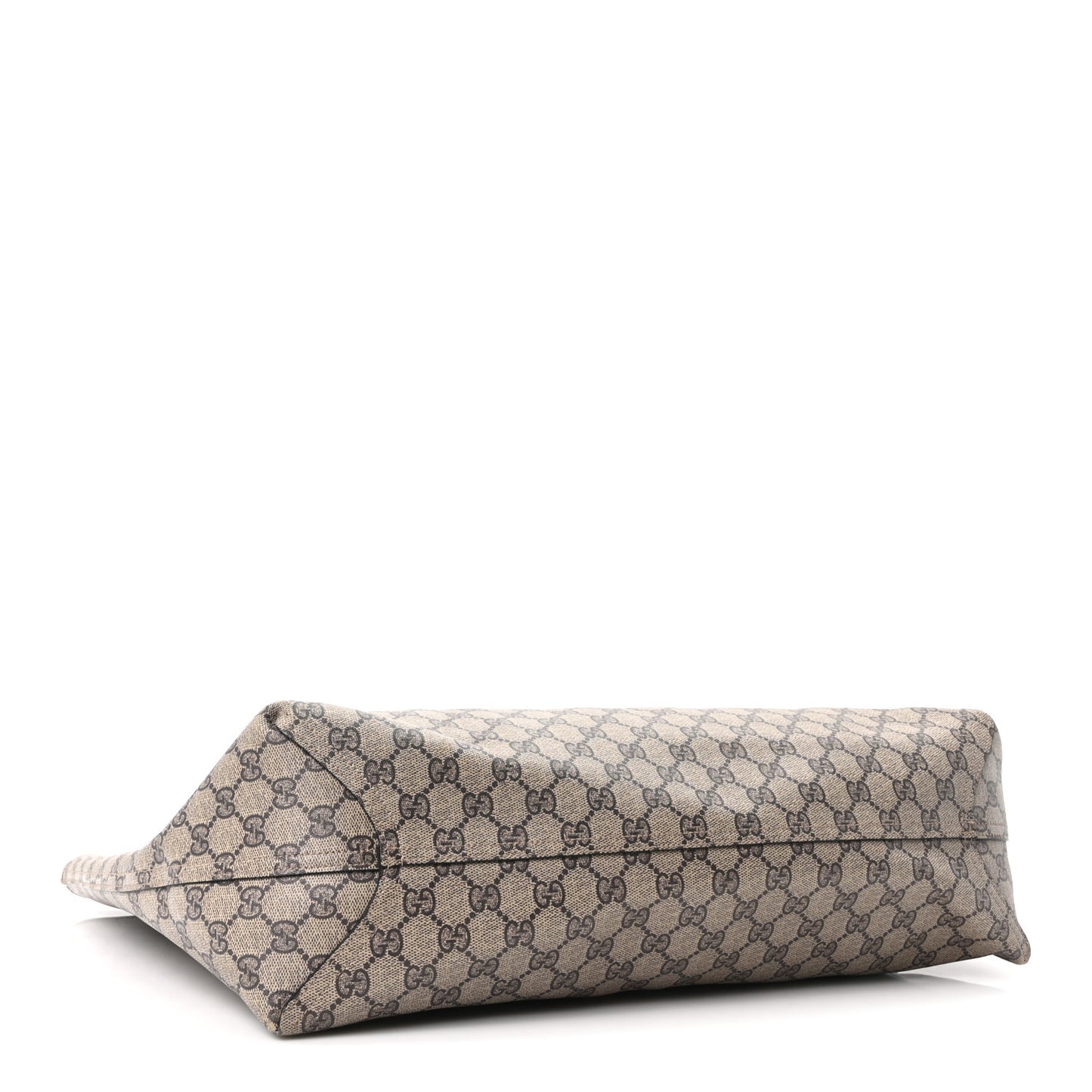 GG Supreme Monogram Large Reversible Tote Beige Black