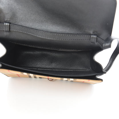 Burberry Derby Calfskin Vintage Check Small Macken Crossbody Bag Black 5 of 11