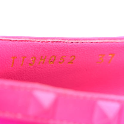 Valentino Garavani Satin Nappa Rockstud Ballerina Flats 37 Fuchsia 9 of 9