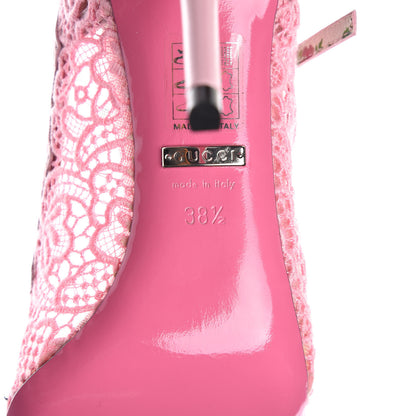 Gucci Lace Pizzo Venice Pumps 38.5 Sugar Pink 6 of 8