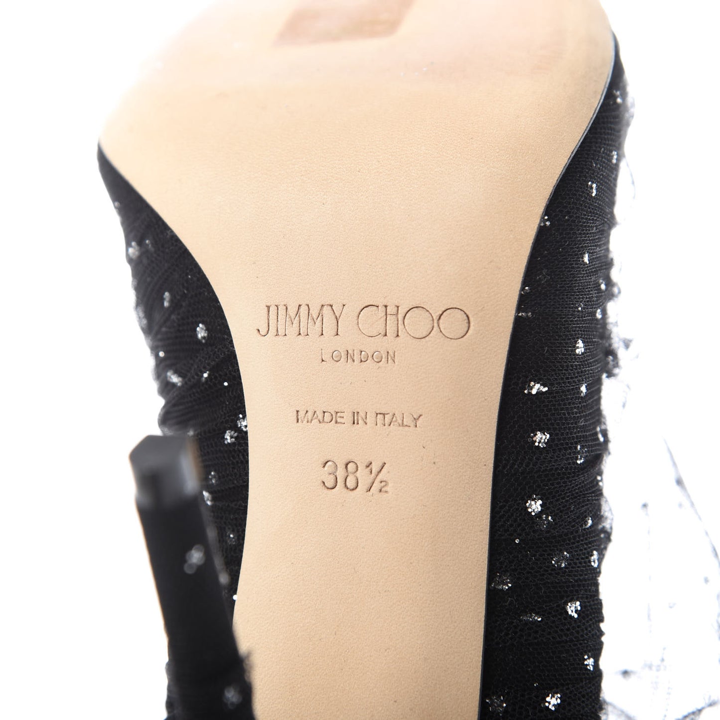 Suede Tulle Lavish 100 Pumps 38.5 Black Silver