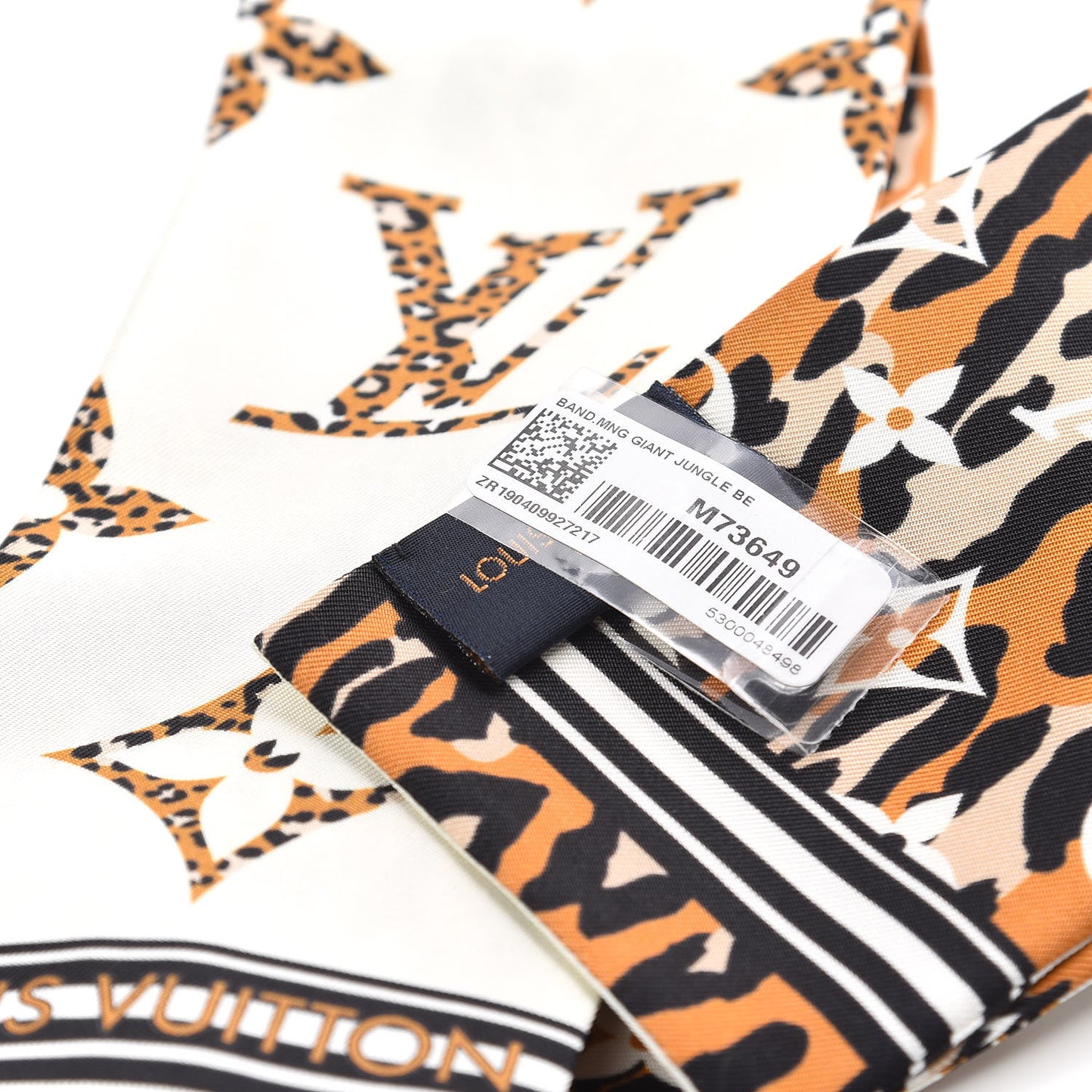 Silk Monogram Giant Jungle Bandeau Ivory