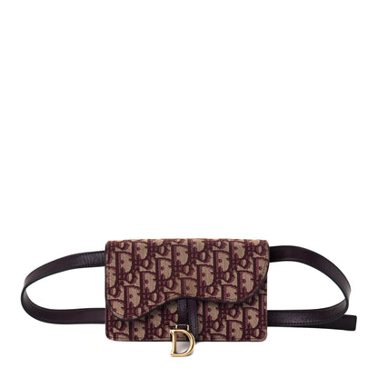 Christian Dior Oblique Saddle Belt Bag Bordeaux 1 of 11
