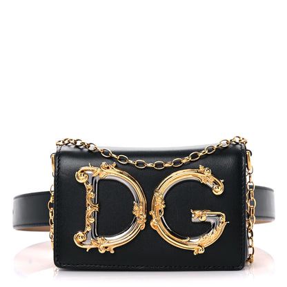 Dolce & Gabbana Nappa DG Girls Belt Bag 80 32 Black 1 of 8