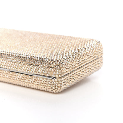 Judith Leiber Swarovski Crystal Minaudiere Clutch Silver Gold 13 of 14