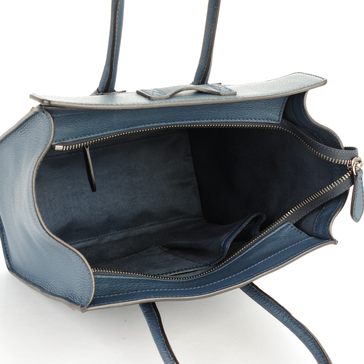 Celine Drummed Calfskin Micro Luggage Orage 6 of 7