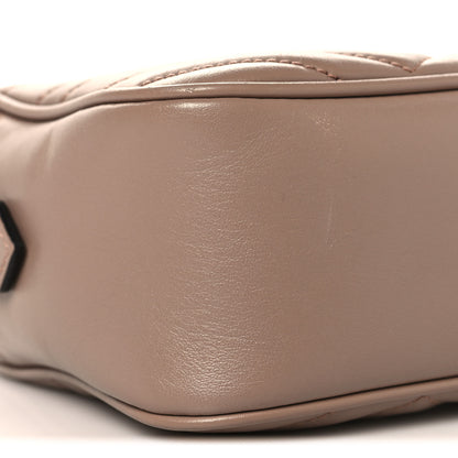 Gucci Calfskin Matelasse Small GG Marmont Chain Shoulder Bag Porcelain Rose 9 of 13