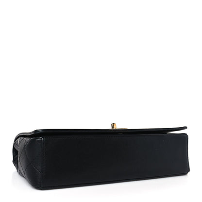 Chanel Sheepskin Quilted Vintage Mademoiselle Flap Black 4 of 9
