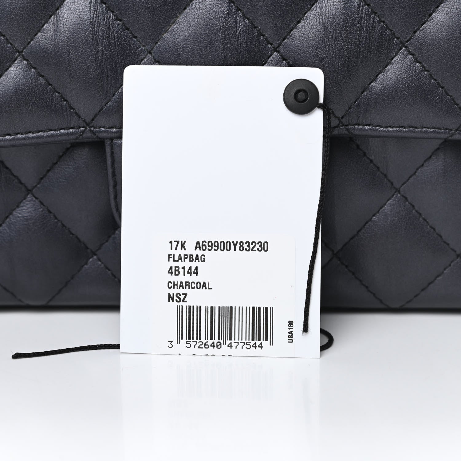 Chanel Iridescent Calfskin Quilted Mini Rectangular Flap Charcoal 17 of 17