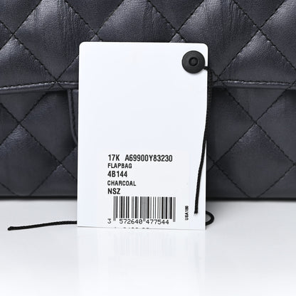 Chanel Iridescent Calfskin Quilted Mini Rectangular Flap Charcoal 17 of 17